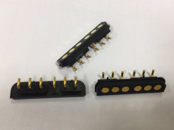 6pin Single Female&male pogo pin connector