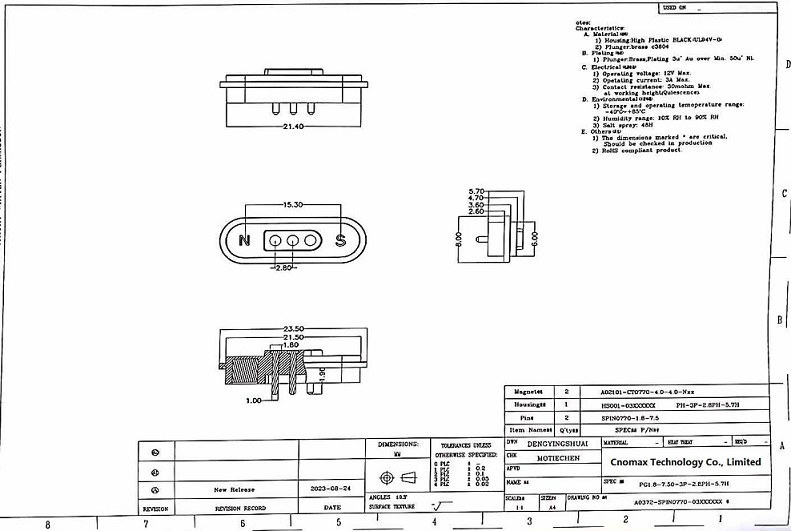 3pin Magnetic Connector