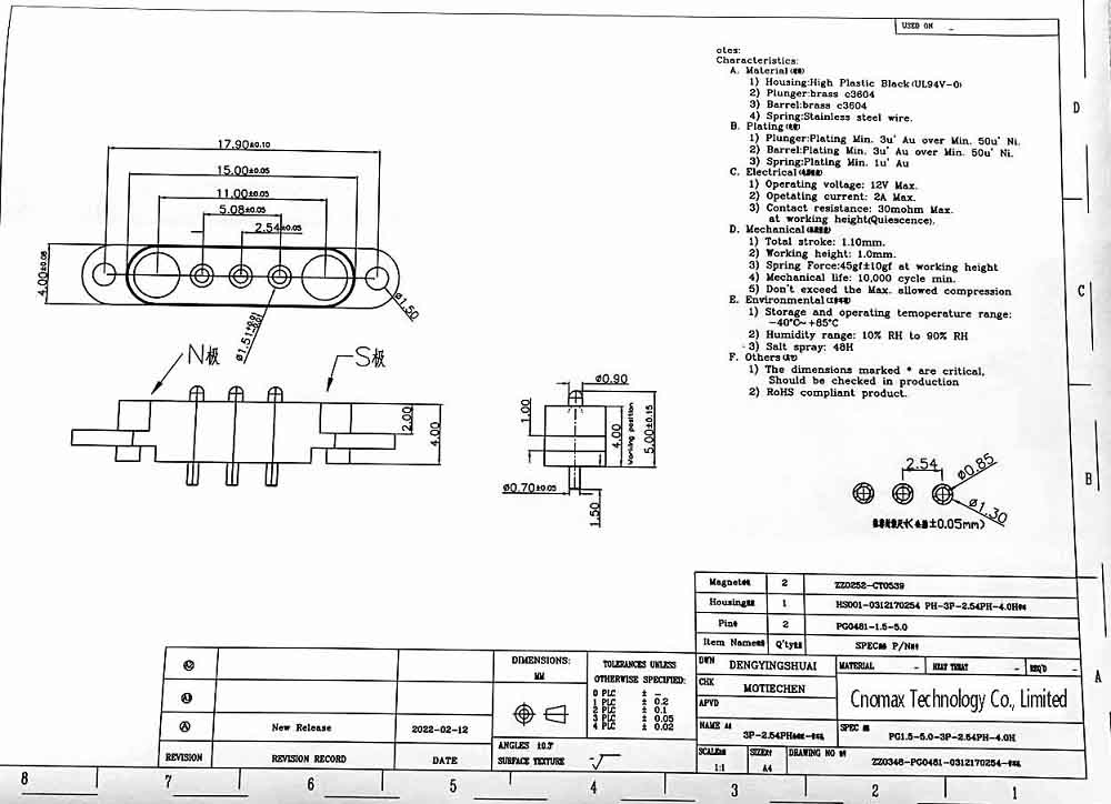 3pin Magnetic Connector