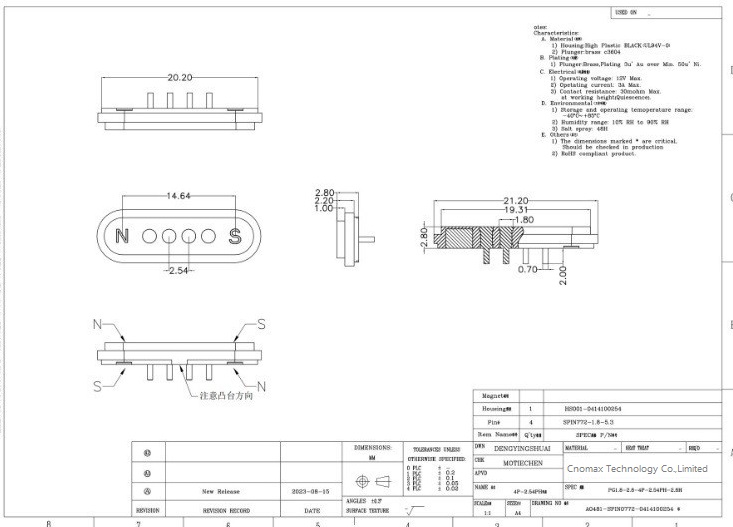 4pin Magnetic Connector