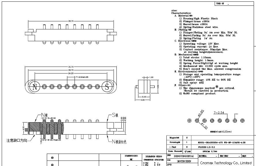 8pin Magnetic Connector