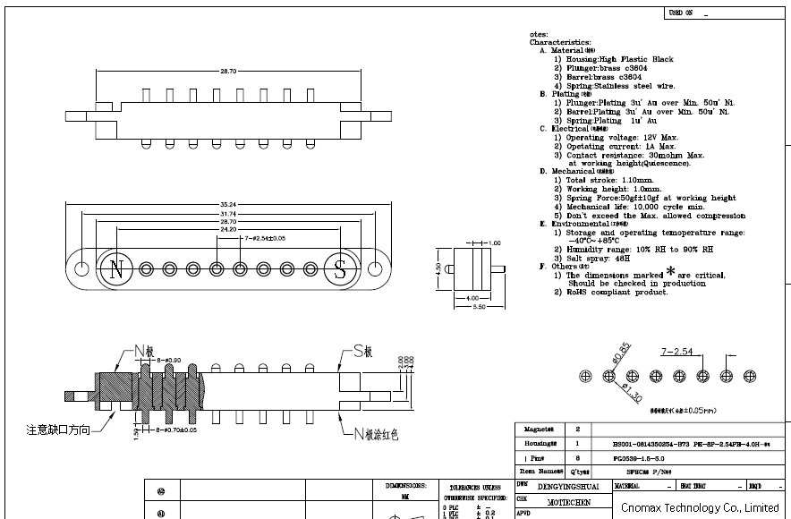 8pin Magnetic Connector