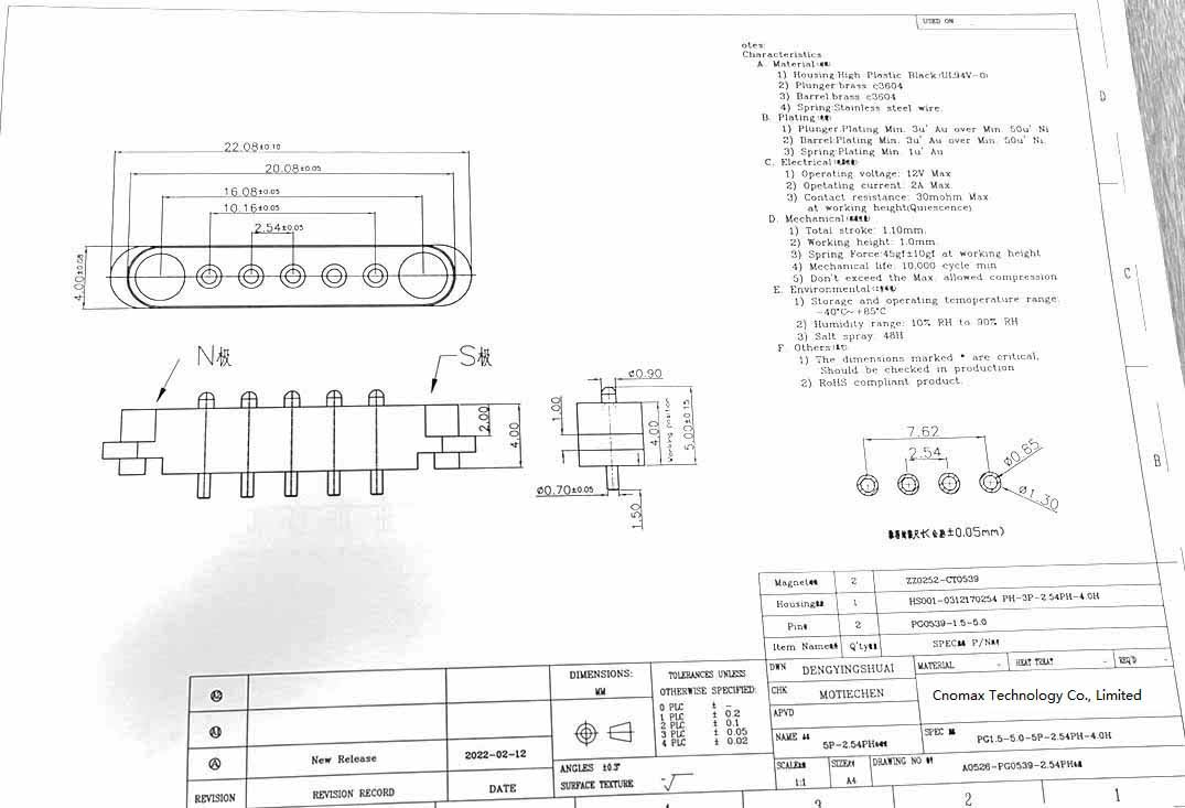 5pin Magnetic Connector