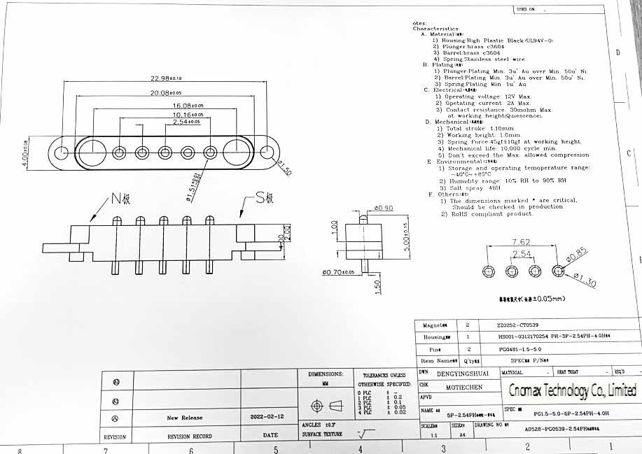 5pin Magnetic Connector