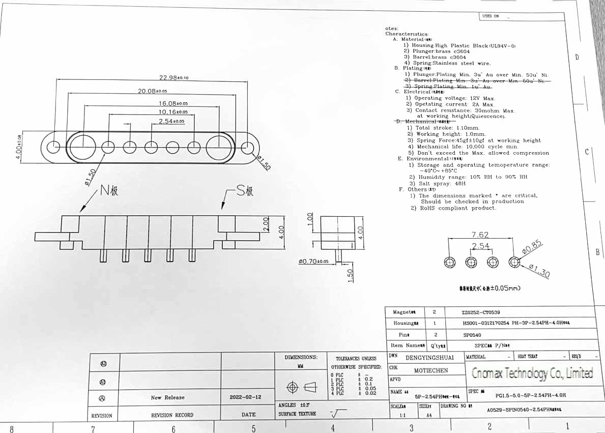 5pin Magnetic Connector