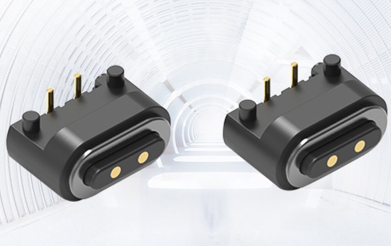 2pin magnetic right angle connector