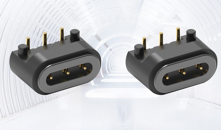 3pin right angle Magnetic Connector