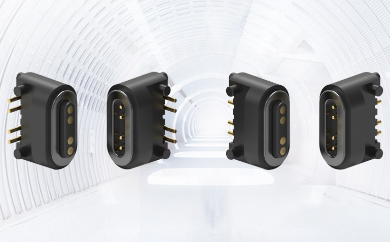4pin right angle magnetic connector